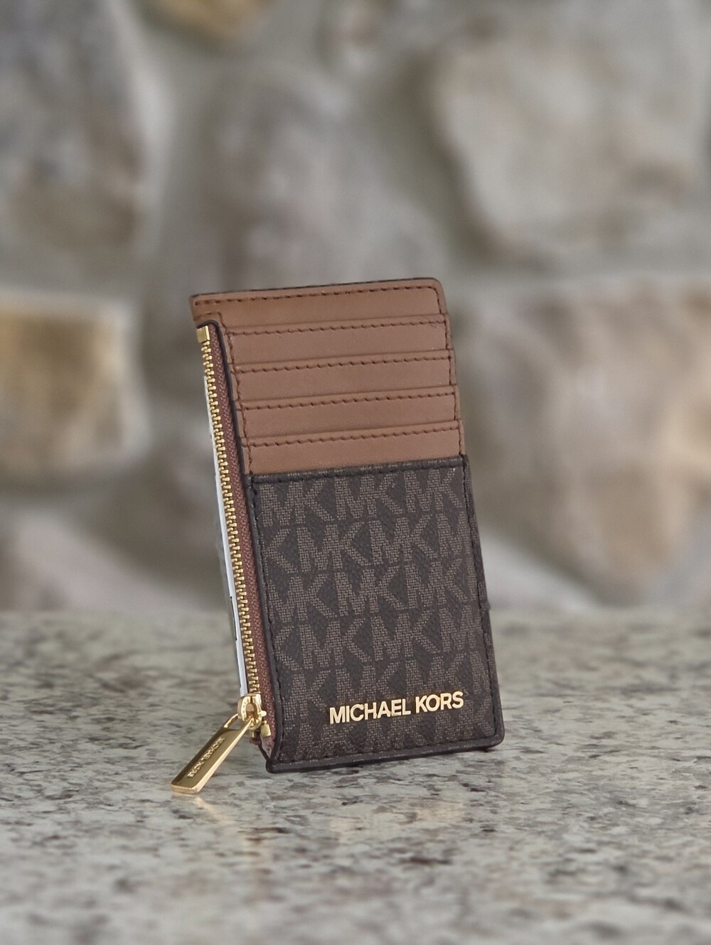 Michael Kors Jet Set Brown Card Case Wallet